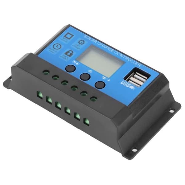GOTOTOP Solar Controller 30A LCD Solar Charge Controller Auto Identifiering 12V 24V Fullständig PWM-kontroll