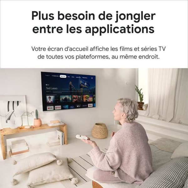 Google Multimedia Bridge Google Chromecast med Google TV (HD-version)- USED