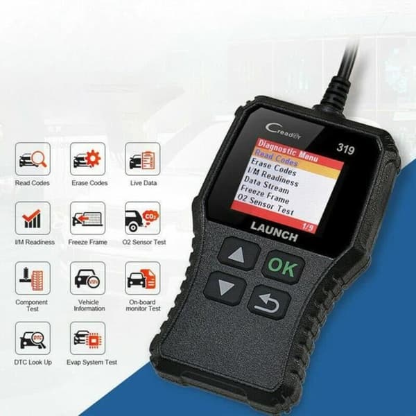 CR319 Scanner Auto Diagnostik OBD2 - EOBD-Can til at Læse og Slette Motorfejlkoder, EVAP Tester og O2 Sensor