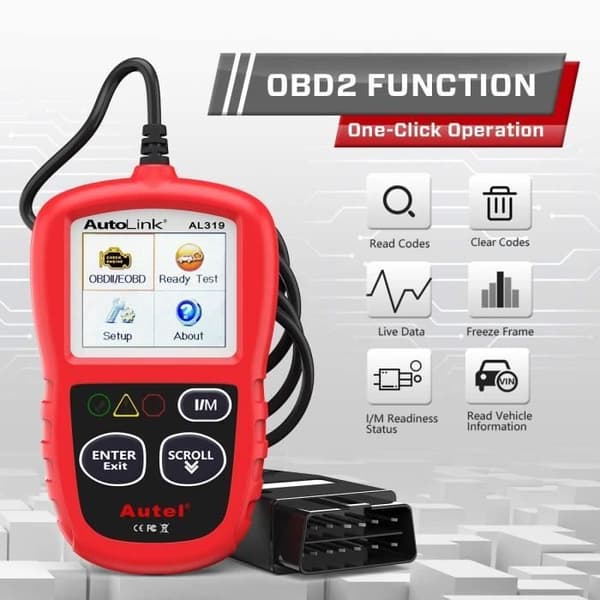 Autel Autolink AL319 EOBD Kode Læser Rød A2