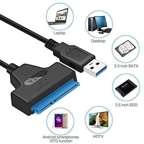 EasyULT USB 3.0 til SATA III-adapter, Super Speed USB 3.0 til SATA-disk C