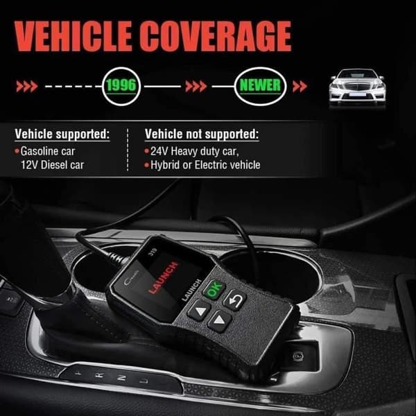 Starta CR319 OBD2 Engine Fault Code Reader med O2 Sensor EVAP Test Auto Diagnostic Tool med DTC Lookup [1131]