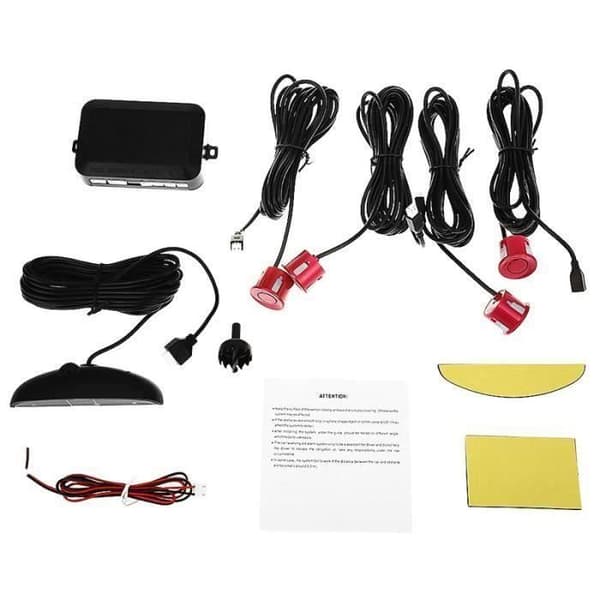 4 Sensor Parkering LED Radar Bageste Bil Lyd Alarm