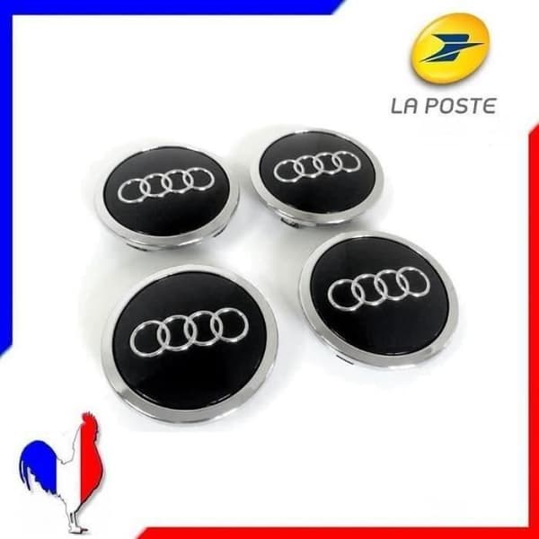 MOYEU DE ROUE dæk hub audi sort 69mm MS47 DK