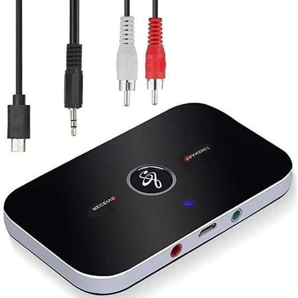 Bluetooth Adapter Receiver,Ozvavzk Bluetooth Transmitter Receiver 5.0 Transmitter Bluetooth Audio Receiver 2 in 1 with Output