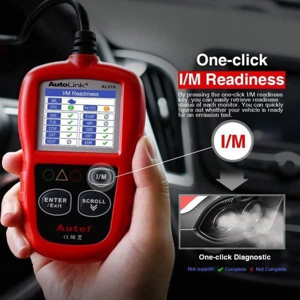 Autel AL319 Bildiagnoseværktøj OBD2 Scanner Multimærke
