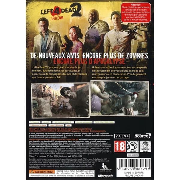 Left 4 Dead 2 Spil XBOX 360- REFURBISHED