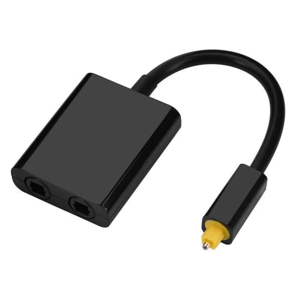 Optisk lydsplitter - JA - 1 til 2 - Digital kabel - Toslink stik - Professionel adapter