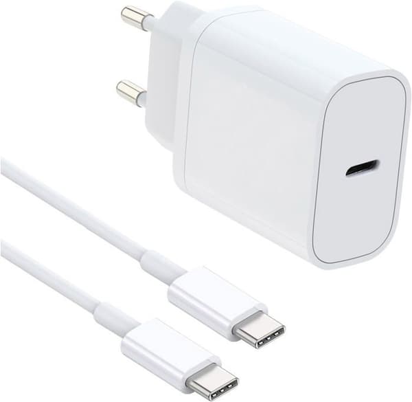 Lader - SQUARE DIFFUSION - 20W - Hurtig opladning - USB C - Kabel 1,5M