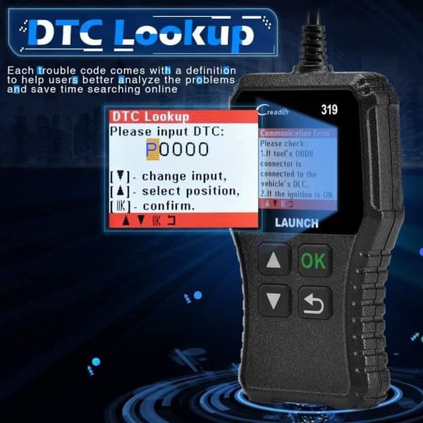 CR319 Scanner Auto Diagnostik OBD2 - EOBD-Can til at Læse og Slette Motorfejlkoder, EVAP Tester og Sensor