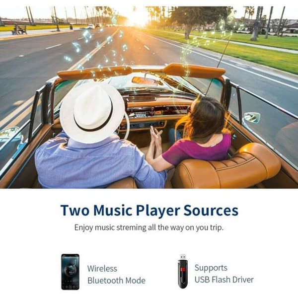 FM Bluetooth-lähetin - DPZO - Autoadapteri - Bluetooth 5.0 - Nopea QC 3.0 - Handsfree