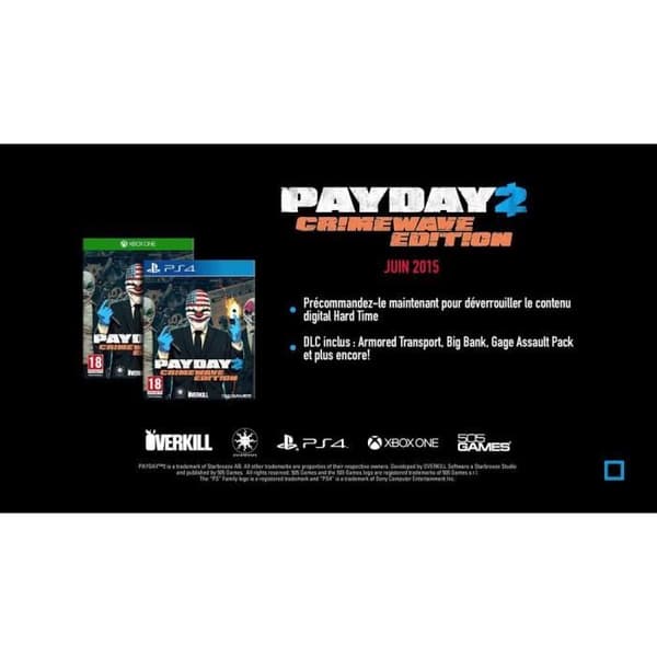 Payday 2 Crimewave Edition PS4-spel