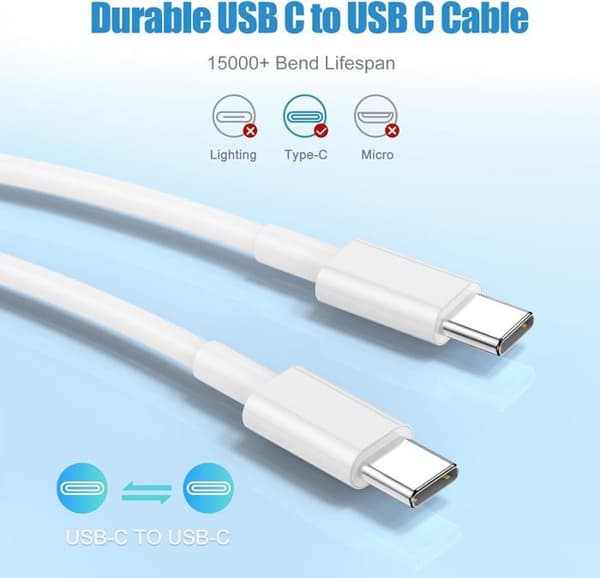 Hurtigoplader - Apple - iPhone 16 - 20W - USB-C - Kabel 2m