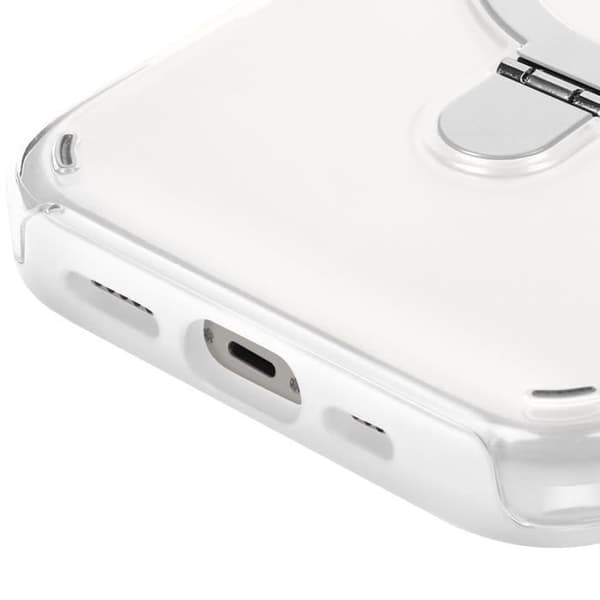 Coque MagSafe för iPhone 14 och 13 Stötsäker med Fällbart Stöd Vit