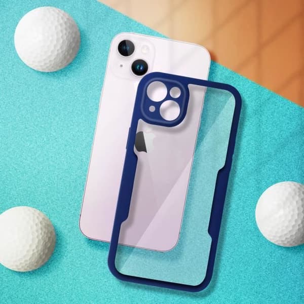Skyddsskal - AVIZAR - iPhone 14 Plus - Stötskydd - Plexiglas - Blå polymer