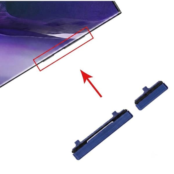 Ström- och volymknappar för Samsung Galaxy Note 20 / Note 20 Ultra Blå