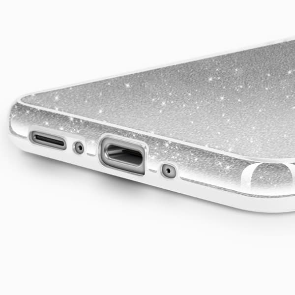 Glittrande Stöttålig Mobilskal för Samsung Galaxy A26 Silver