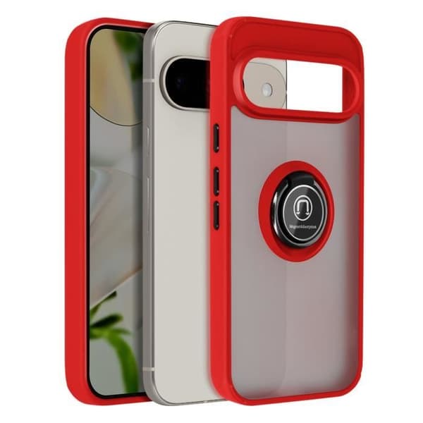 Fodral för Google Pixel 9 och Pixel 9 Pro med Röd Videostöd RIng