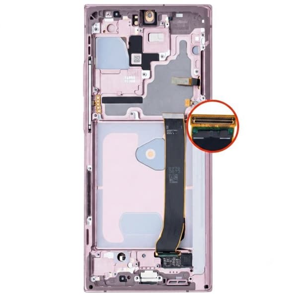 Fullskärm för Galaxy Note 20 Ultra OLED-panel med bronsram