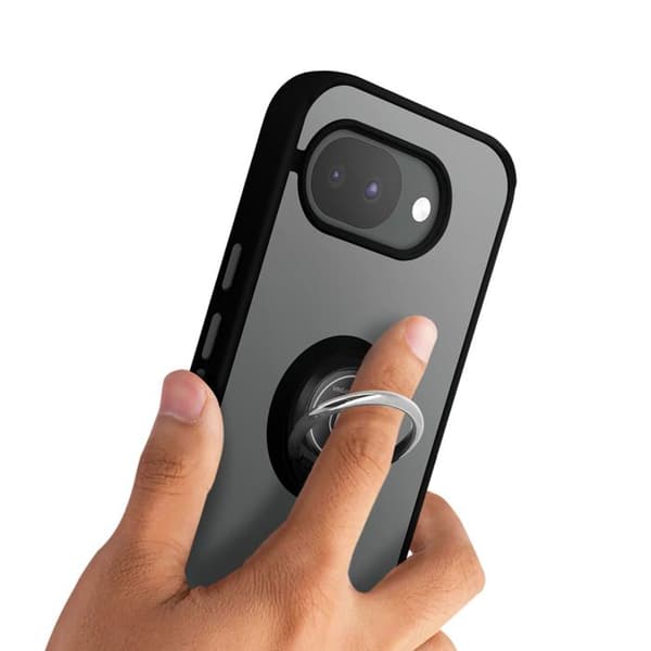 Coque Ring för Google Pixel 10a Förstärkt Skydd med Magnetring Svart