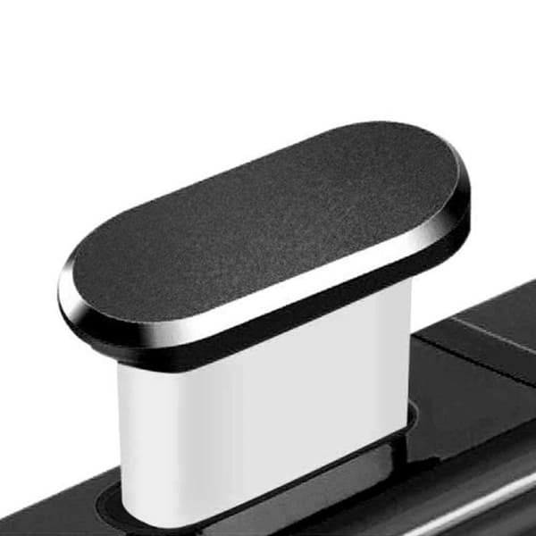 Universal USB-C dammskyddspropp i silikon vit/svart