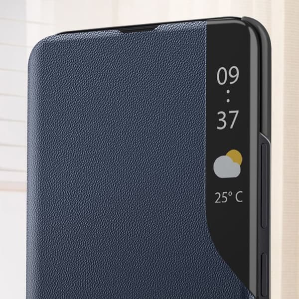 Foliofodral för Xiaomi Redmi Note 14 Pro Plus med Videostöd Mörkblå
