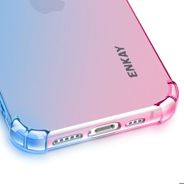 Coque iPhone 16e i Degradé Enkay Blå / Rosa