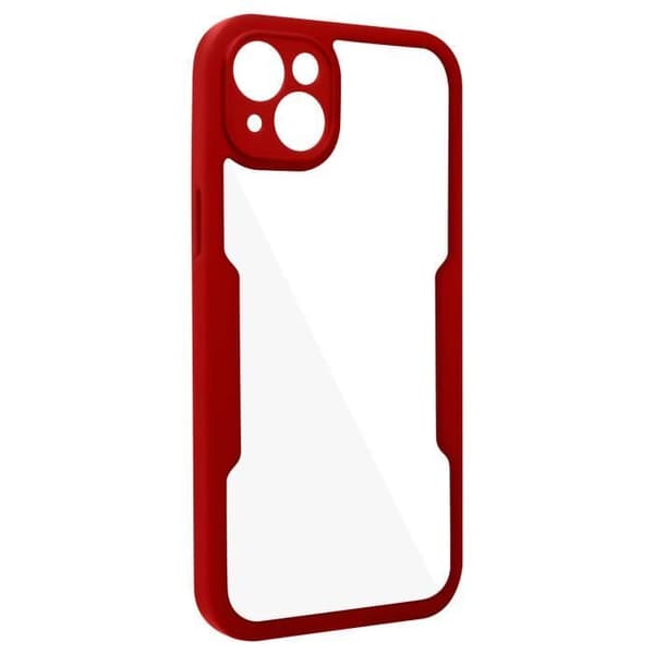 Skyddskal - AVIZAR - iPhone 14 Plus - Stötsäker - Plexiglas - Röd polymer