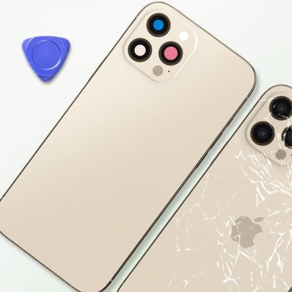 Chassi iPhone 12 Pro Max - AVIZAR - Guld bakstycke - Snabb reparation - Kvalitetsmaterial