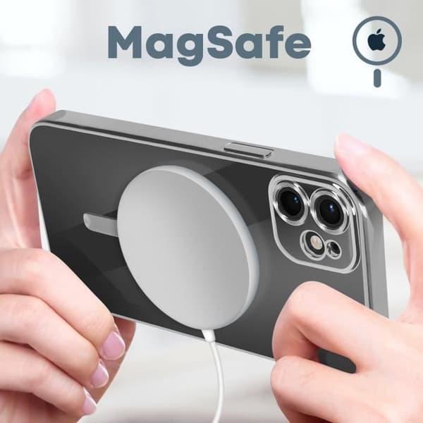 Coque MagSafe - Apple - iPhone 11 - Silikon - Silver - Mjuk