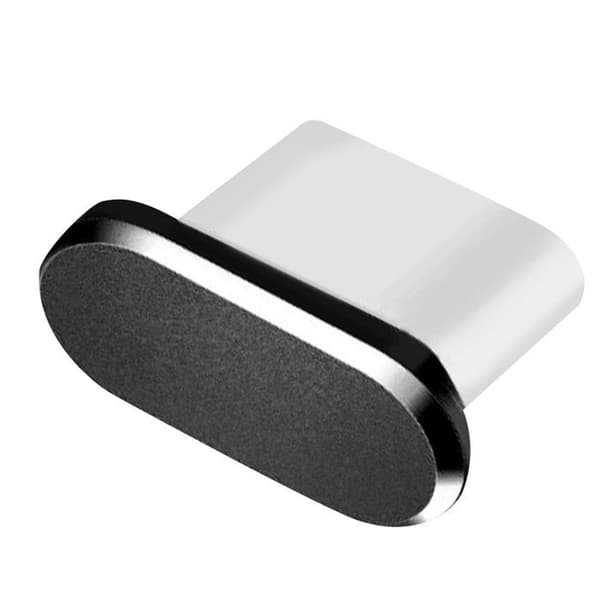 Universal USB-C dammskyddspropp i silikon vit/svart