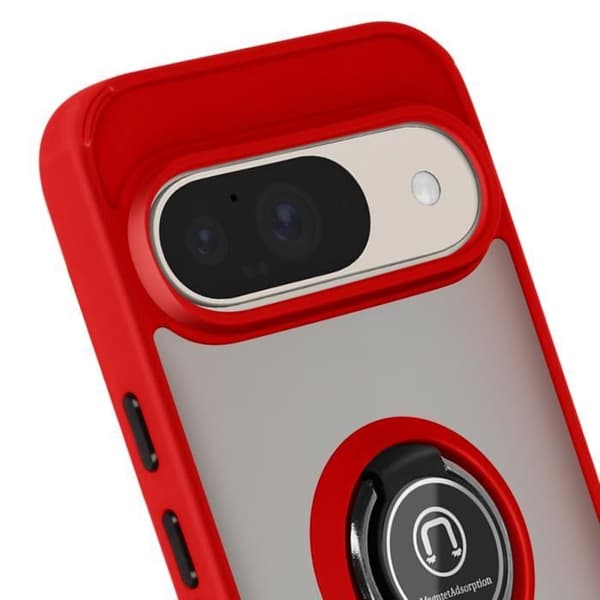Fodral för Google Pixel 9 och Pixel 9 Pro med Röd Videostöd RIng