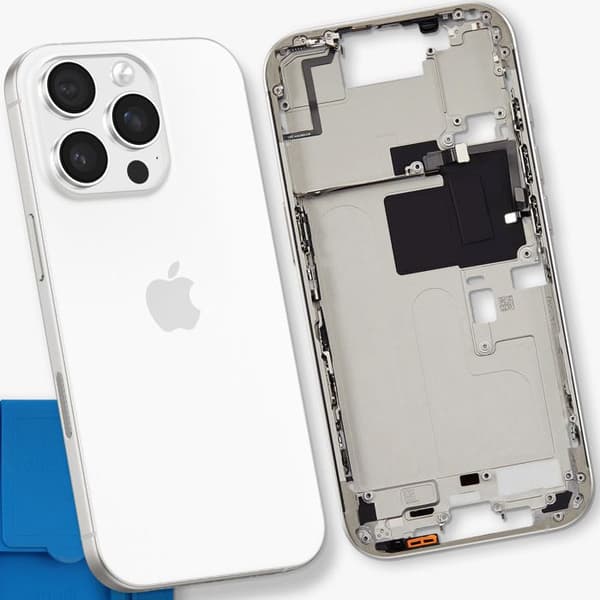 Ersättningscentralchassi för iPhone 16 Pro Max Vit / Svart