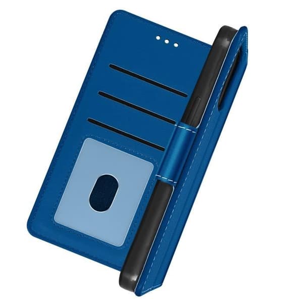 iPhone 13 Pro Max Plånboksfodral Flerfack Videostöd Blå