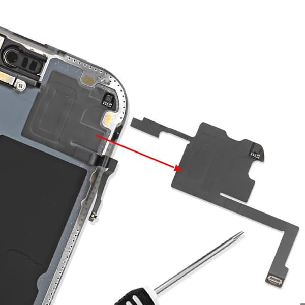 Närhet- och ljussensor flexkabel för iPhone 15 Pro svart