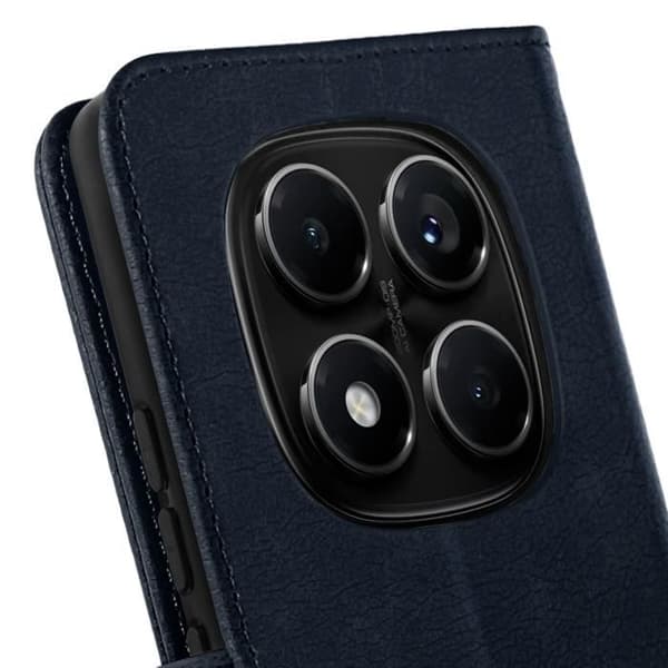 Plånboksfodral - Xiaomi - Redmi Note 14 Pro/Pro Plus - Blå - Stöd - Magnetflik