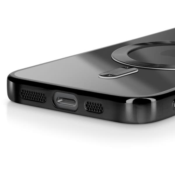 Skyddande silikonfodral för iPhone 16e med kamera.