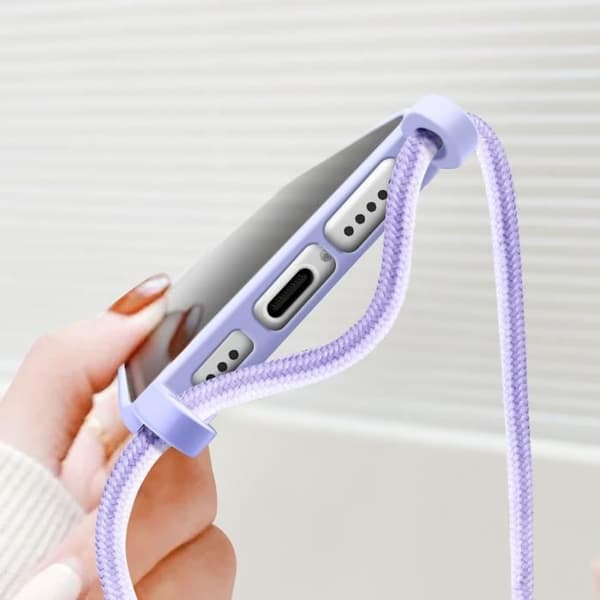 Coque Cordon Semi Rigide Soft touch för iPhone 16 Plus Lavendel