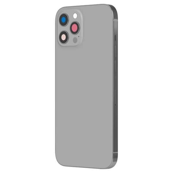 Chassi iPhone 12 Pro Max - AVIZAR - Silver - Bakre glasbyte - Hållbar - Pålitlig