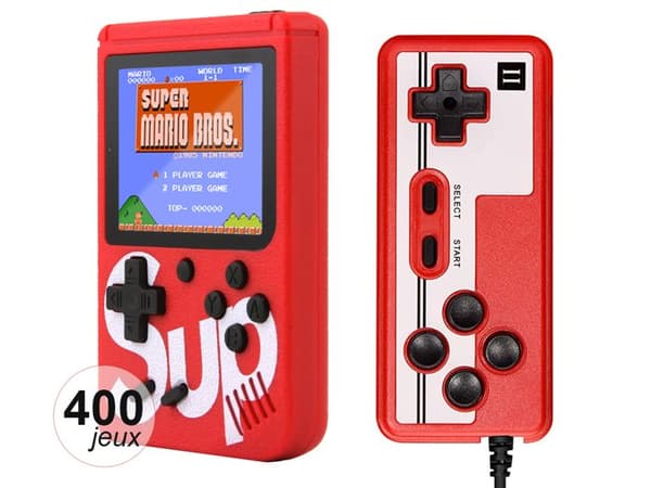 Konsol emulator - AVIZAR - Modell Sup - 400 spel - Multiplayer kontroll - Röd