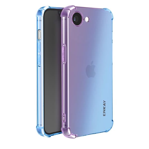 Coque Silicone - Enkay - iPhone 16e - Stötsäker - Blå Gradient - Airbag Drop Skydd