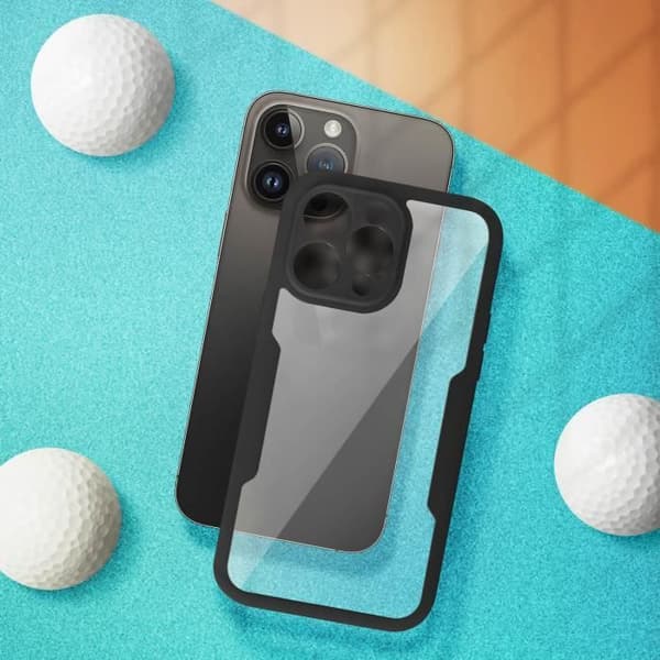 Skyddsskal - AVIZAR - iPhone 14 Pro Max - Plexiglas - Polymer - Svart