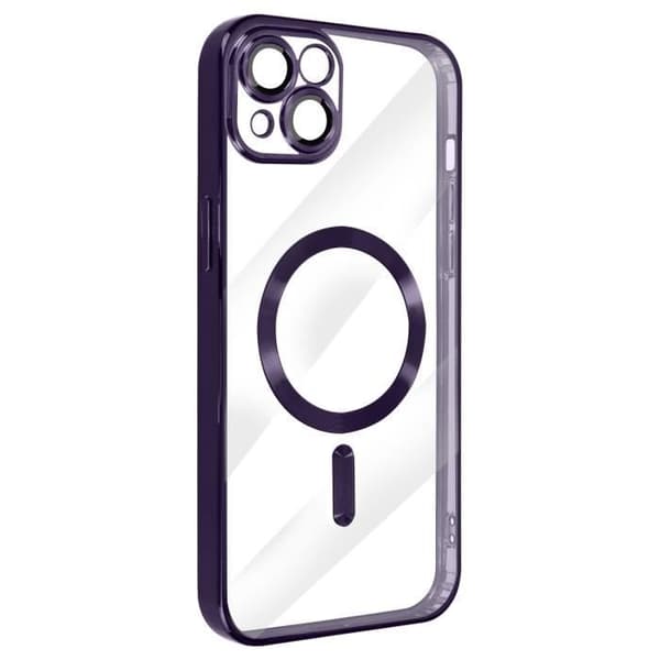 Coque - Apple - iPhone 13 - Silikon - Lila - MagSafe - Kromad kontur