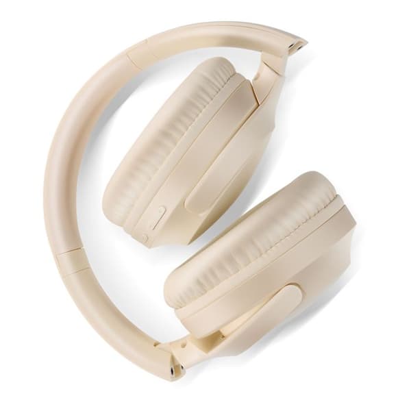 Bluetooth Hörlurar - LinQ - Fällbara - Active Noise Cancelling (ANC) - Inbyggd Mikrofon - Beige