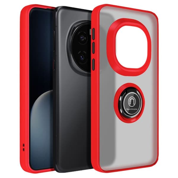 Coque för Honor Magic 7 Pro Magnetisk Ring Röd