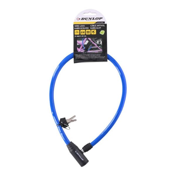 Dunlop - Kabel, cykellås (blått)