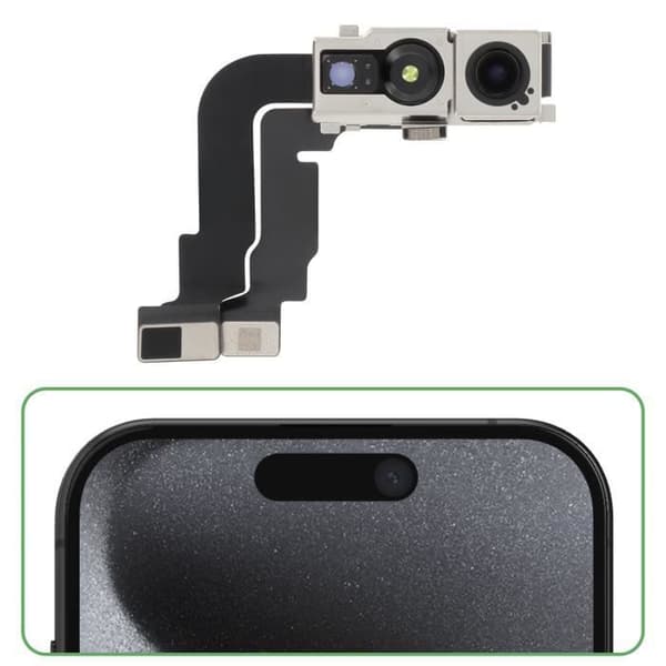 Framkamera - RELIFE - iPhone 15 Pro - Selfie-sensor 12MP - Svart