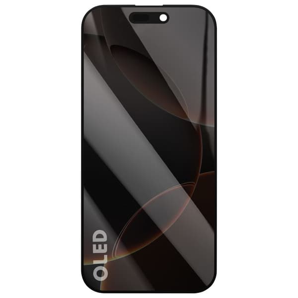 Heltäckande Hard OLED + Touchglas för iPhone 16 Pro Svart