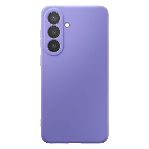 Silicone Soft-Touch-fodral för Galaxy S26 med mikrofiberfoder i lila
