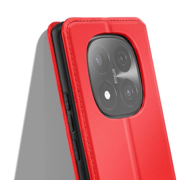 Magnetiskt Flipfodral för Redmi Note 14 Pro / 14 Pro Plus Classic Edition Röd